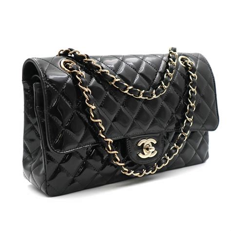 chanel patent leather purse